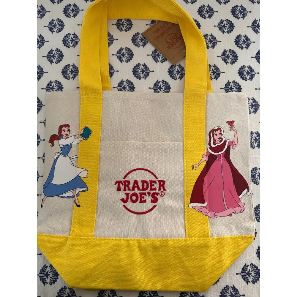 Disney Belle Double Sided Custom Made Trader Joes Mini Tote